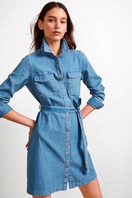 Avery Denim Belted Shirt Dress from French Connection