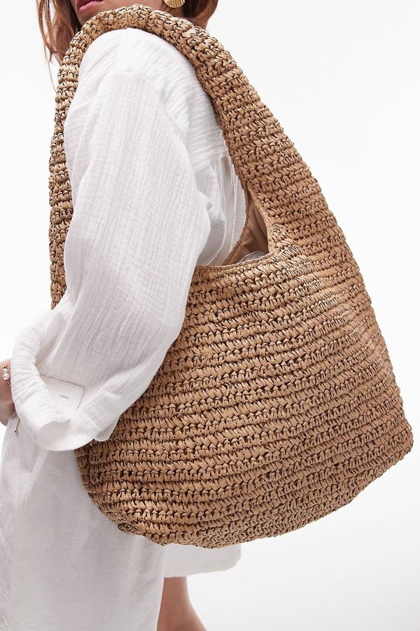 Tilly Straw Scoop Shoulder Bag