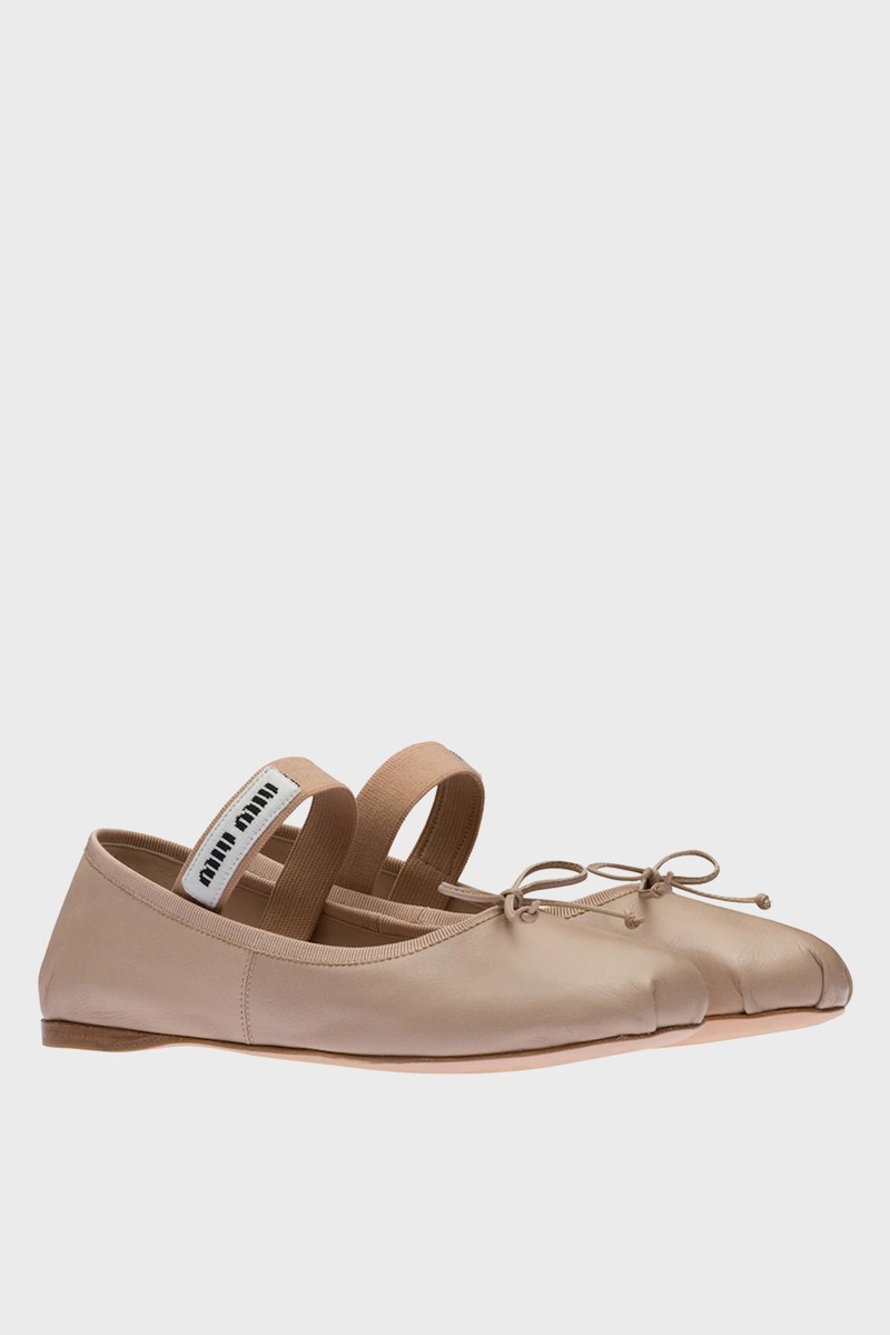 Leather Ballerinas from Miu Miu