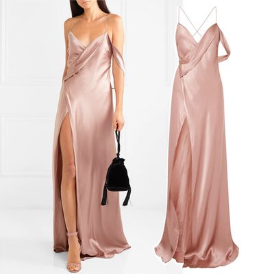 Draped Silk-Charmeuse Gown, £459 (was £918)