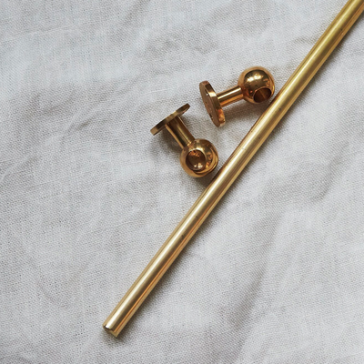 Solid Brass Curtain Pole from East London Cloth