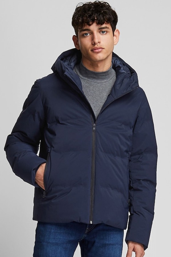 Men Seamless Hooded Down Parka from Uniqlo