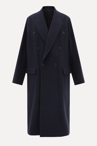 Double-Breasted Dropped-Shoulder Wool Overcoat from Raey