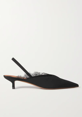 Irena Lace-Trimmed Pumps from Neous