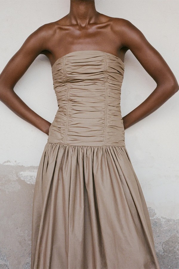 Strapless Drop Waist Dress from Matteau