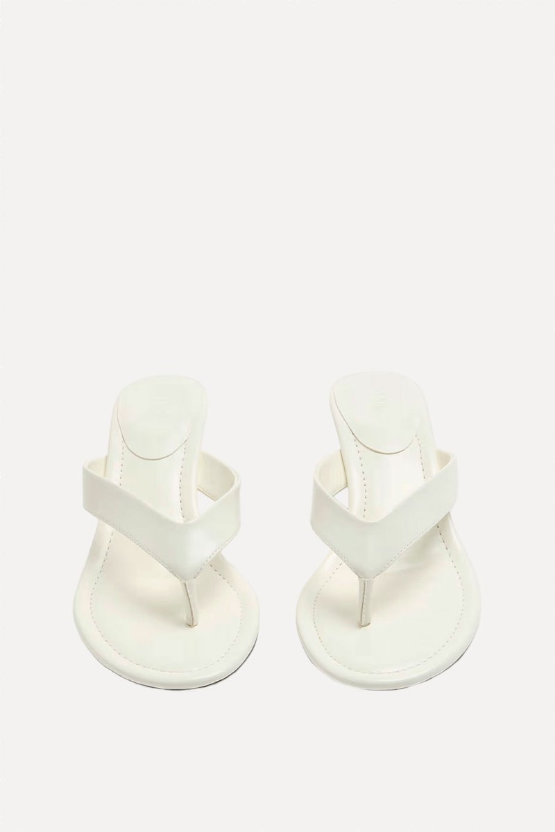 Kitten Heel Toe Post Sandals