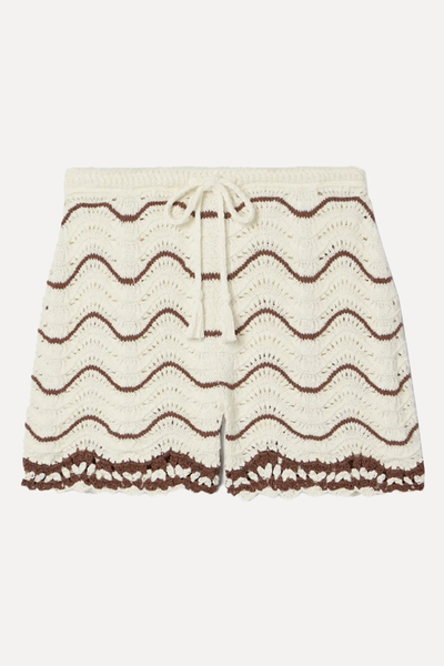 Aicha Striped Knitted Cotton Shorts from Cara Cara