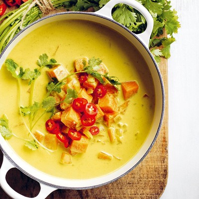 Spiced Turmeric, Sweet Potato & Carrot Soup