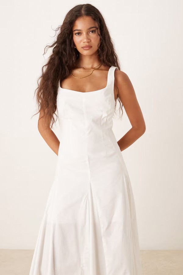 Sleeveless Waisted Midi Dress from ASOS DESIGN