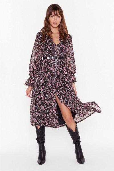 Bud First Tequila Floral Midi Dress