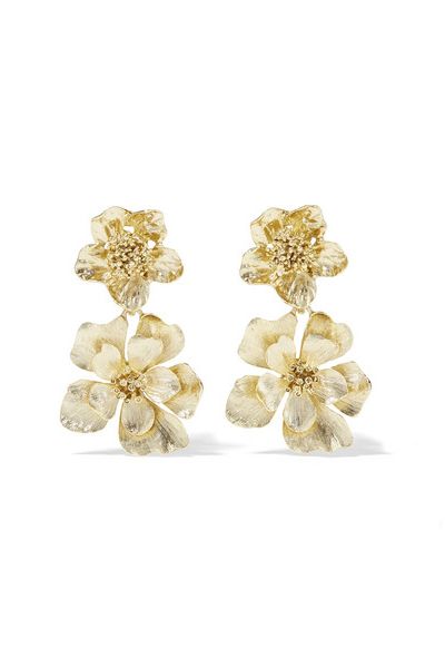 Gold-Plated Clip Earrings from Oscar De La Renta