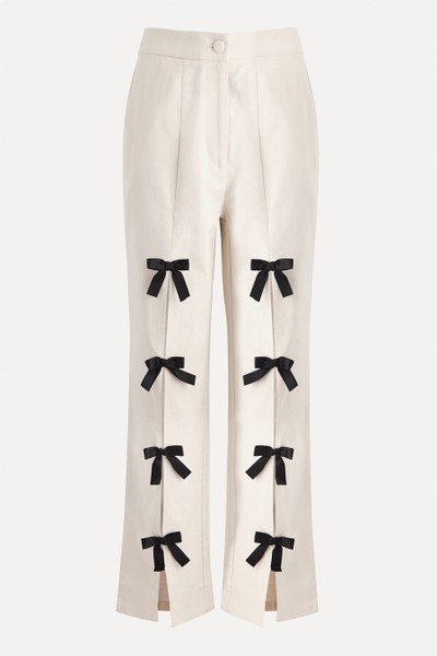 Ivy Bow-Embellished Cotton-Blend Trousers from Sister Jane