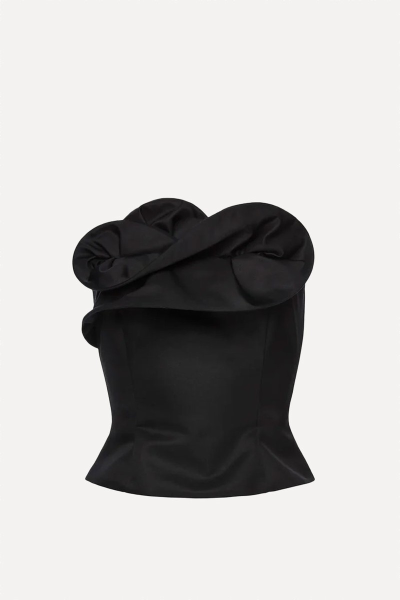 Wool & Silk Corset With Sculptural Neckline from Magda Butrym