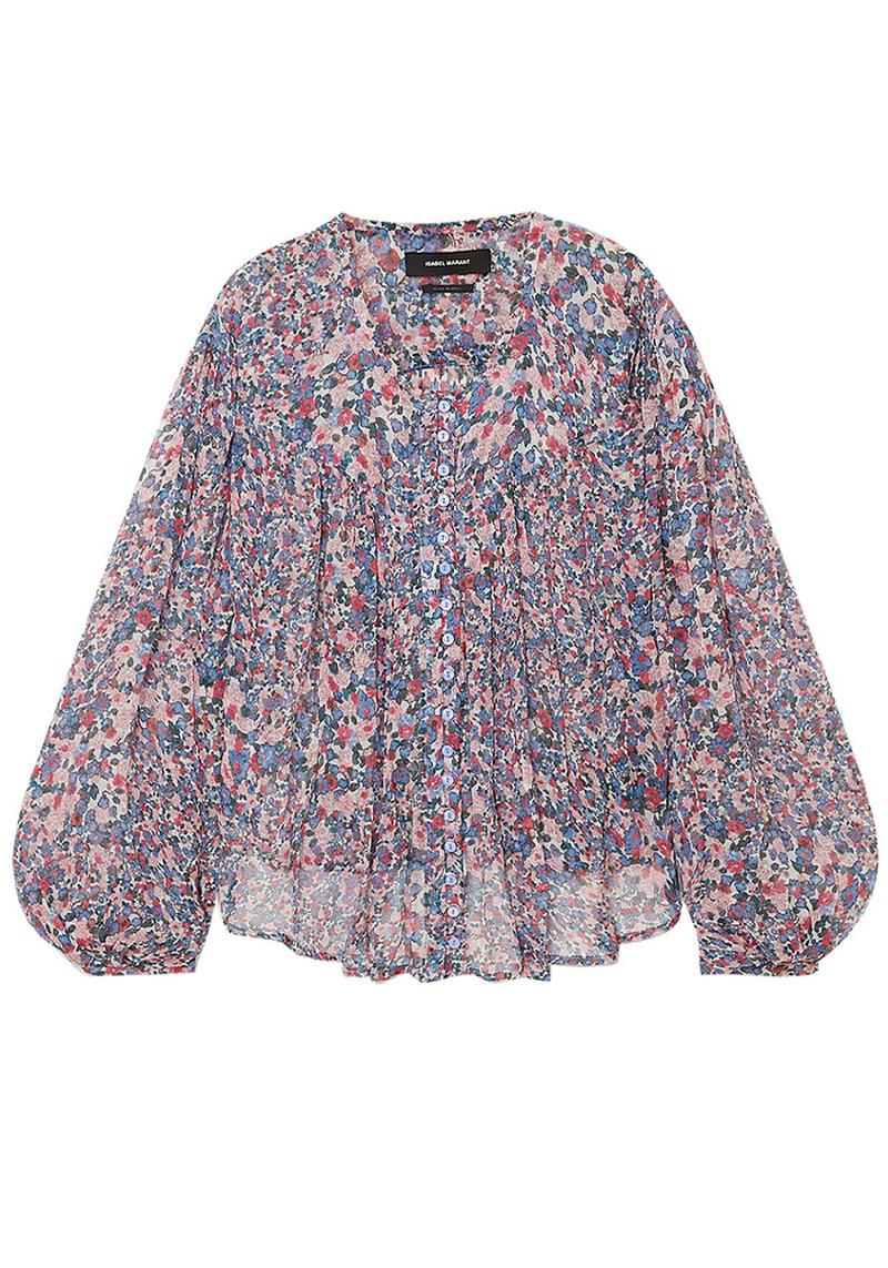 Orionea Floral Print Silk Georgette Blouse from Isabel Marant