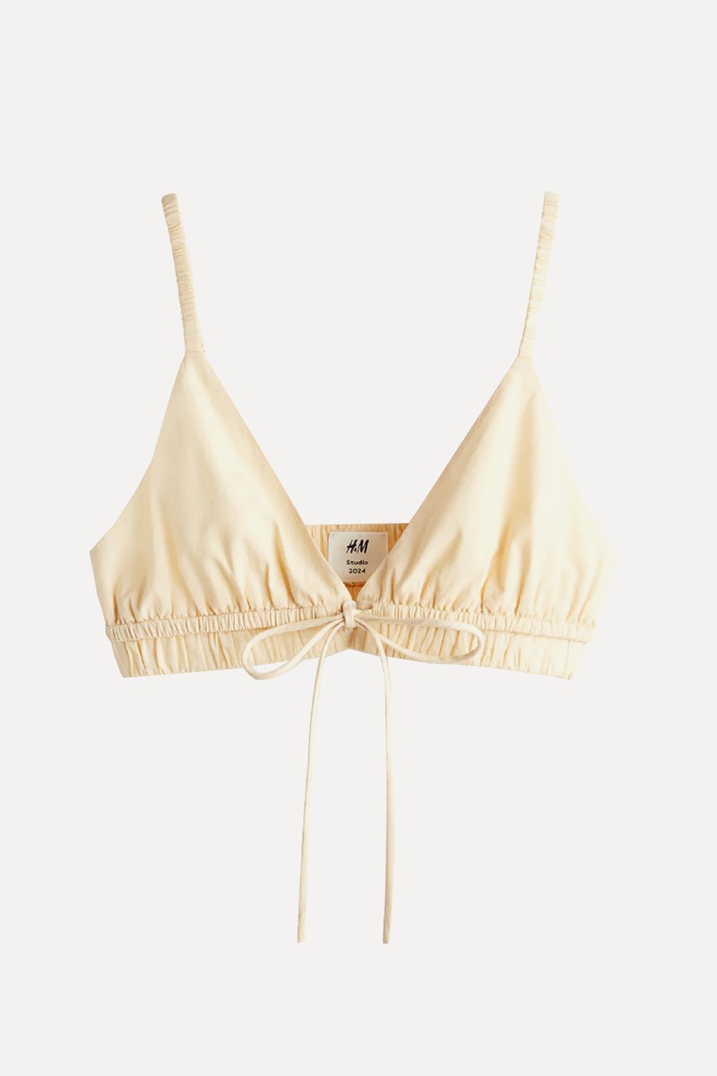 Drawstring-Detail Bralette Top
