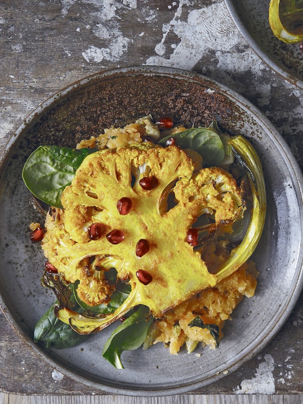 Cauliflower Steaks With Swede Mash