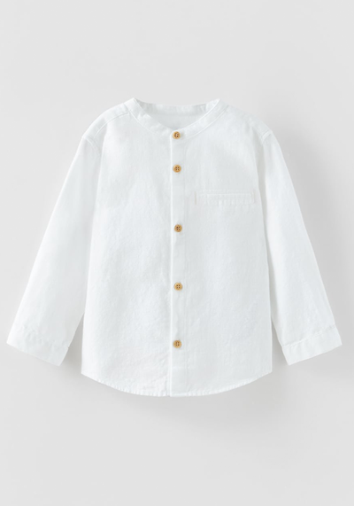 False Plain Shirt With Pocket