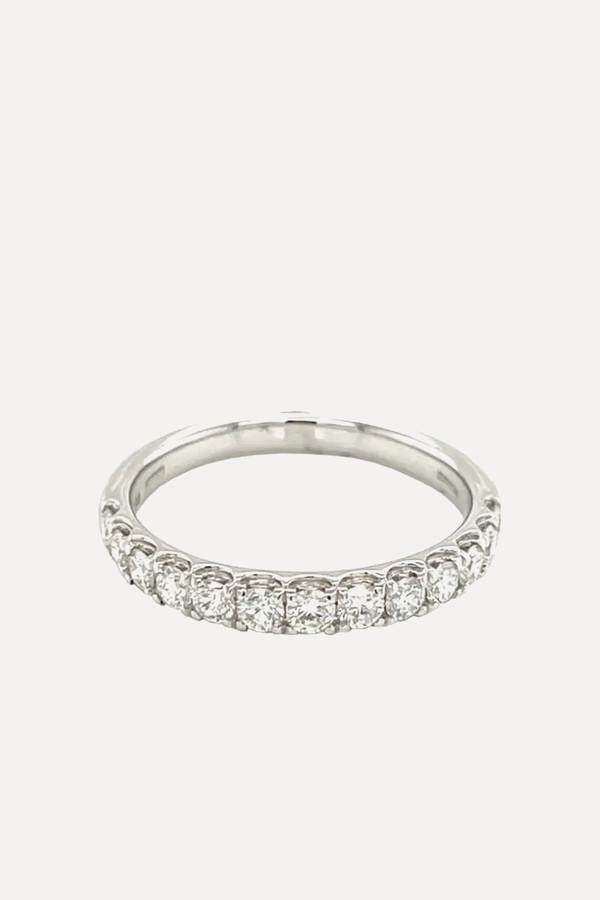 0.58ct Round Brilliant Cut Diamond Half Eternity Ring