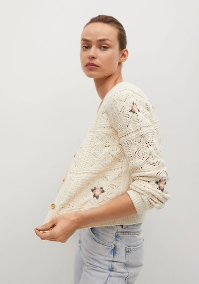 Cotton Crochet Cardigan from Mango