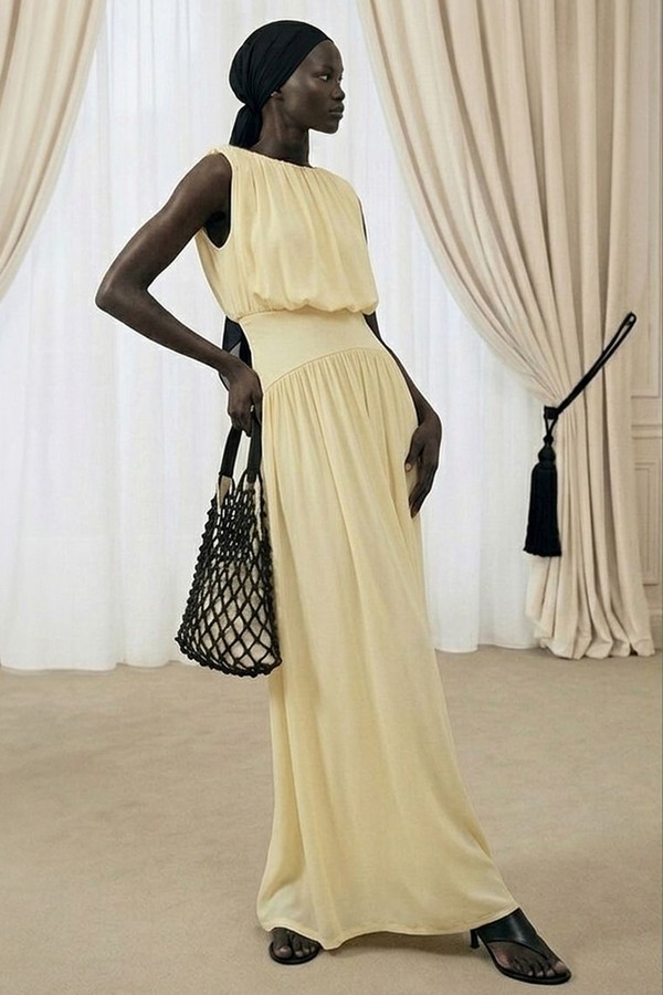 Contrast Waist Maxi Dress from NA-KD 