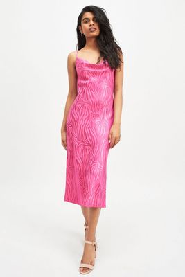 Petite Pink Midi Slip Dress from Miss Selfridge