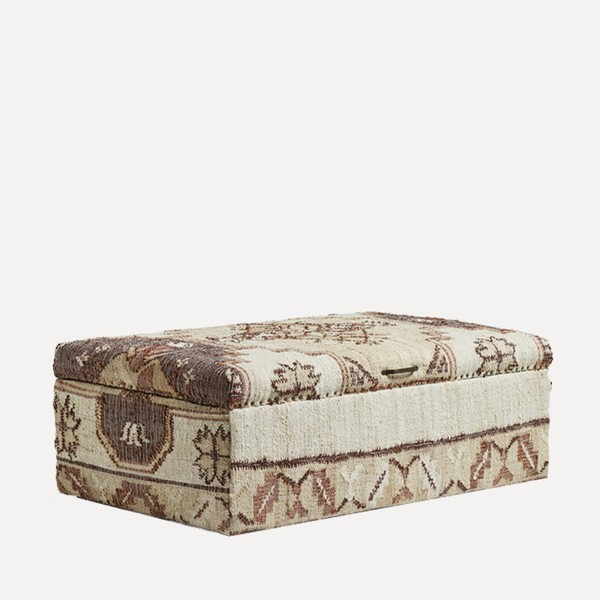 Leila Upholstered Ottoman from  OKA