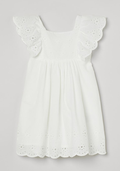 Broderie-Anglaise-Detail Dress from H&M