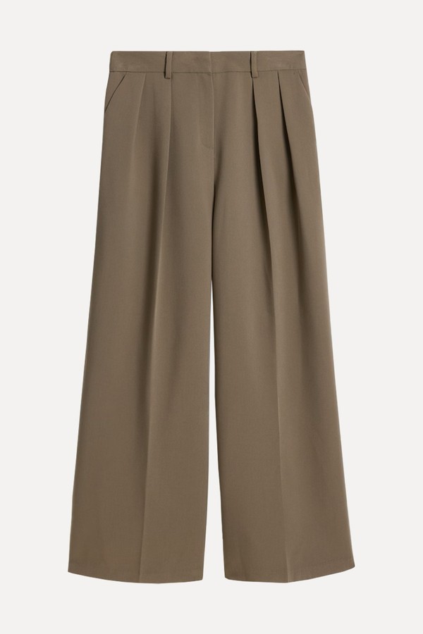 Double Pleated Super Wide Leg Co-Ord Trousers  from F&F