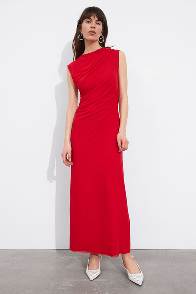 Draped Sleeveless Midi Dress from & Other Stories