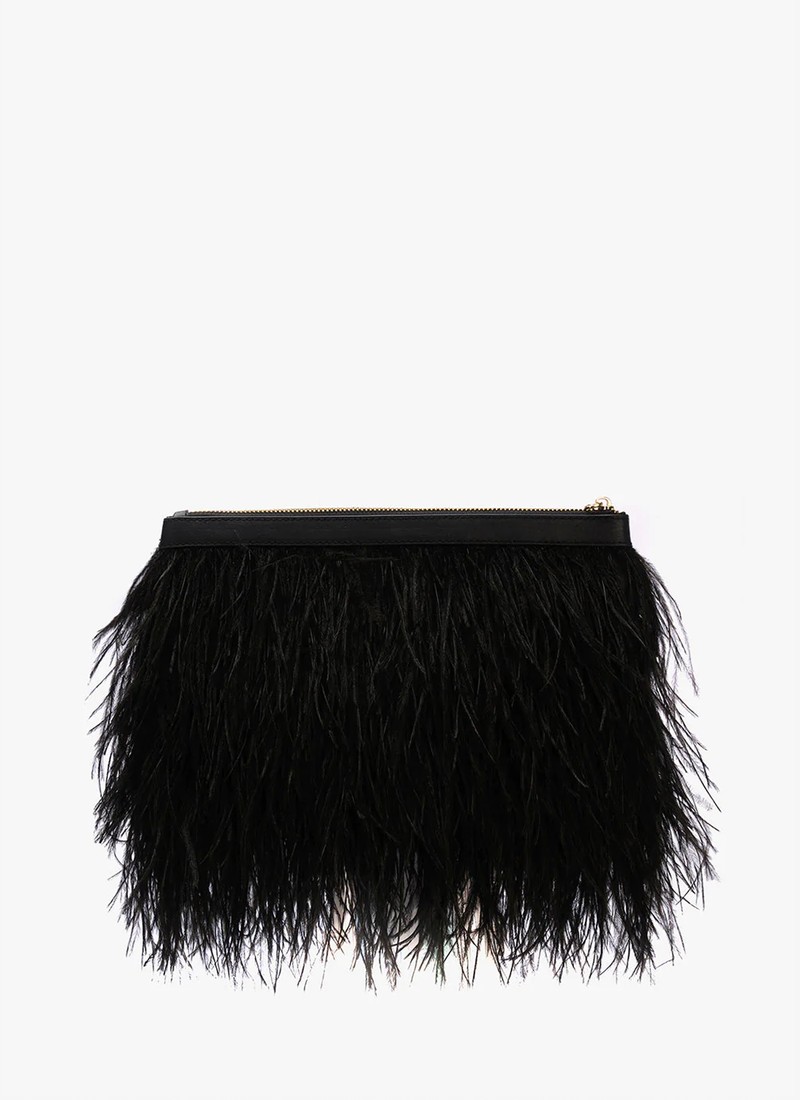 Feather Clutch Bag