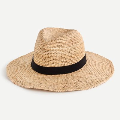 Wide-Brim Packable Straw Hat from J Crew