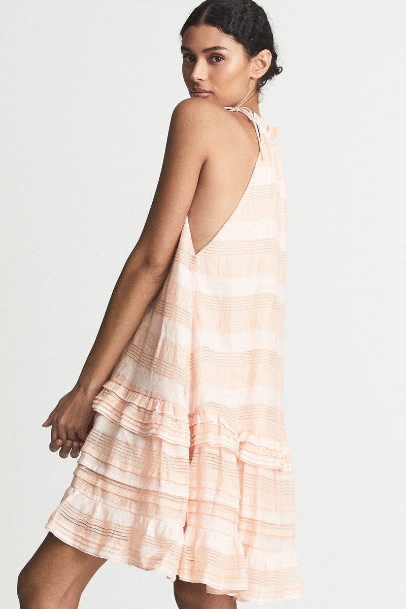Gabrielle Linen Blend Ruffle Mini Dress, £198