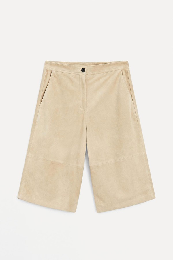 Suede Leather Bermuda Shorts from Massimo Dutti