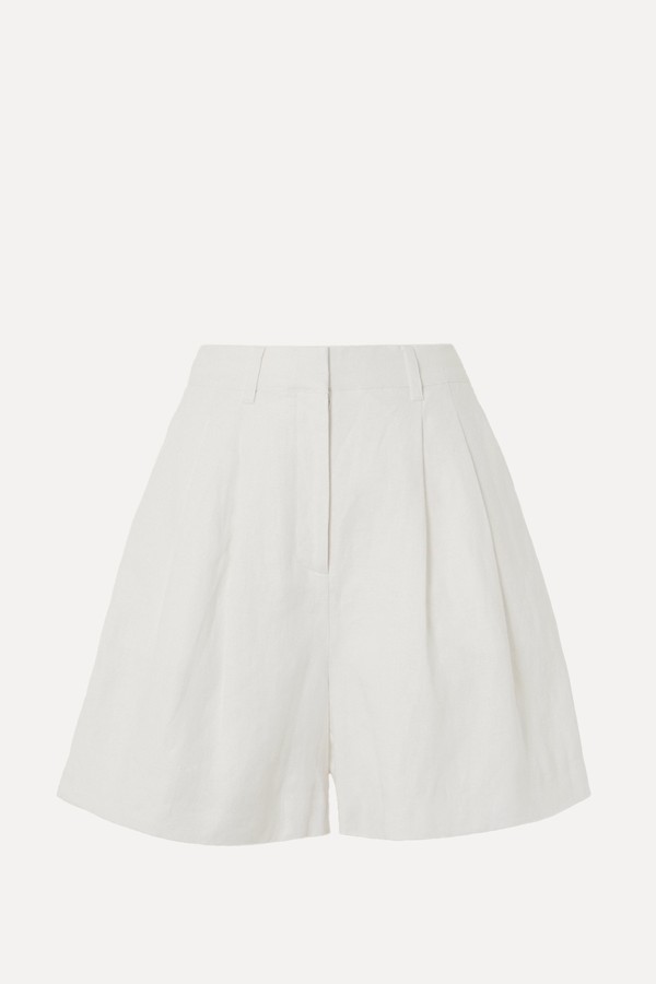 Marchello Pleated Linen Shorts