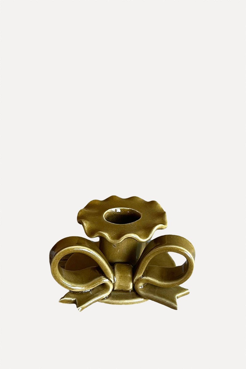 Ochre Bow Candlestick from Superfluities