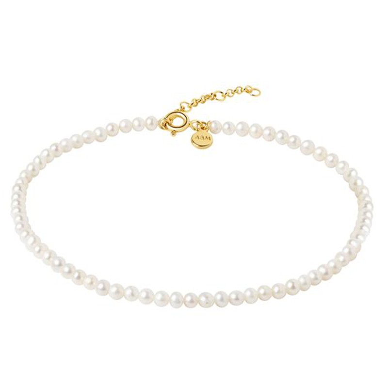 Serenity Pearl Anklet In Gold from Astrid & Miyu