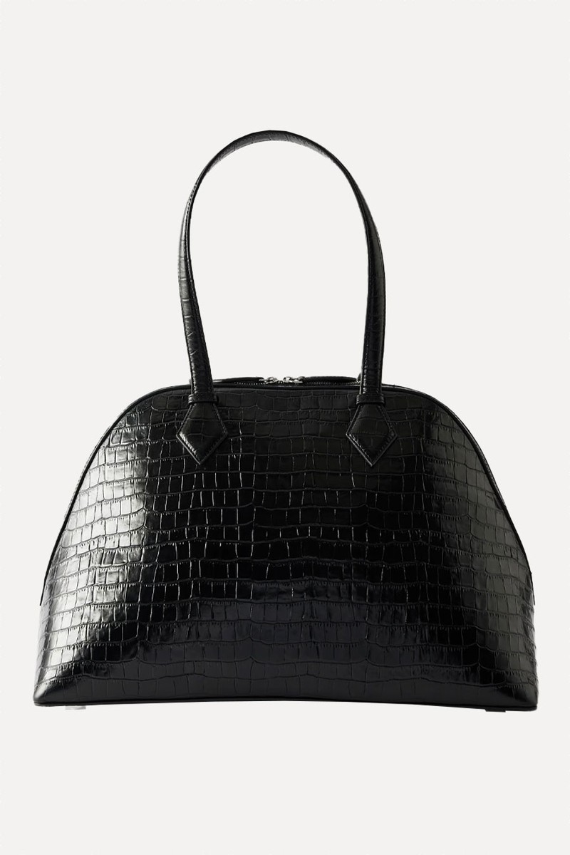 Harnick Croc-Effect Leather Shoulder Bag from A.EMERY 