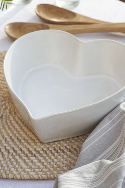 Porto Heart Oven Dish  from The White Company