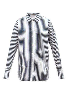 The Cutoff Stripe Oversize Shirt from Frame