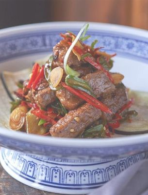 Hutong's Beef & Aubergine Stir-Fry