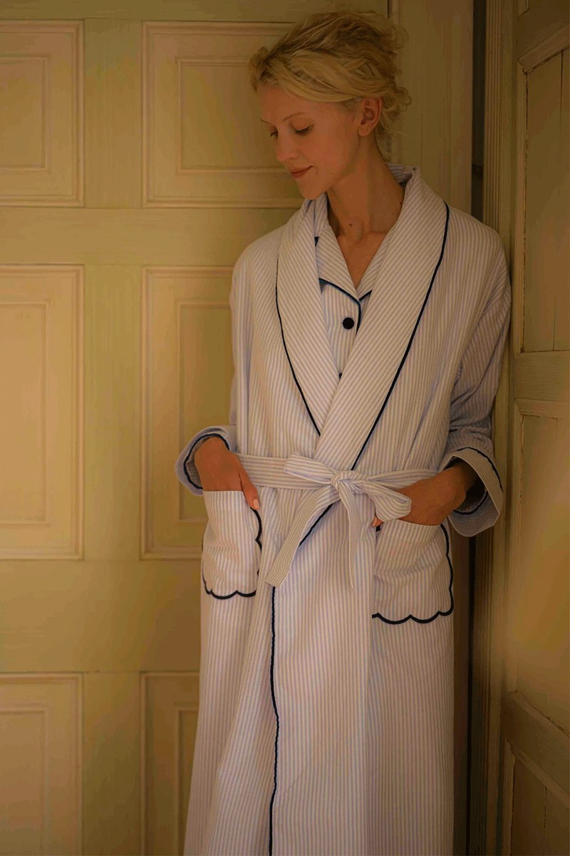 Striped Brushed Cotton Robe from Siân Esther