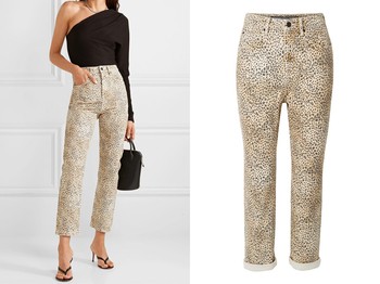 Cult Leopard-Print High-Rise Straight-Leg Jeans from Alexander Wang