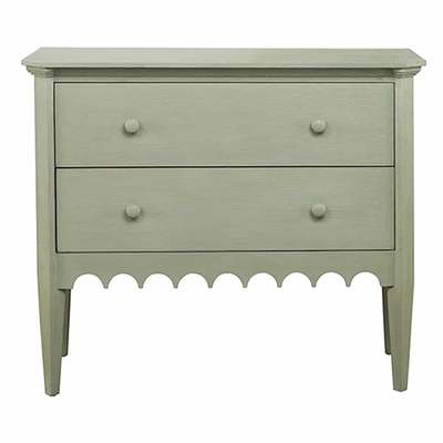 Scalloped Edge Sage Chest Of Drawers from Hicks & Hicks
