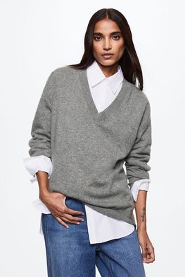 V-Neck Cashmere Sweater from Mango