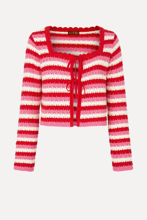 Dionne Stripe Knit Cardigan from Kitri