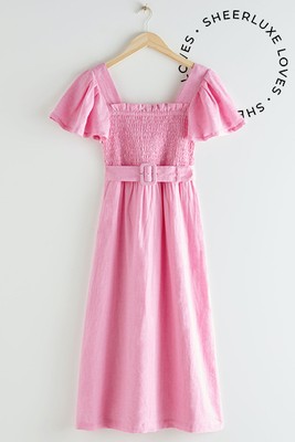 Linen Smock Midi Dress from & Other Stories