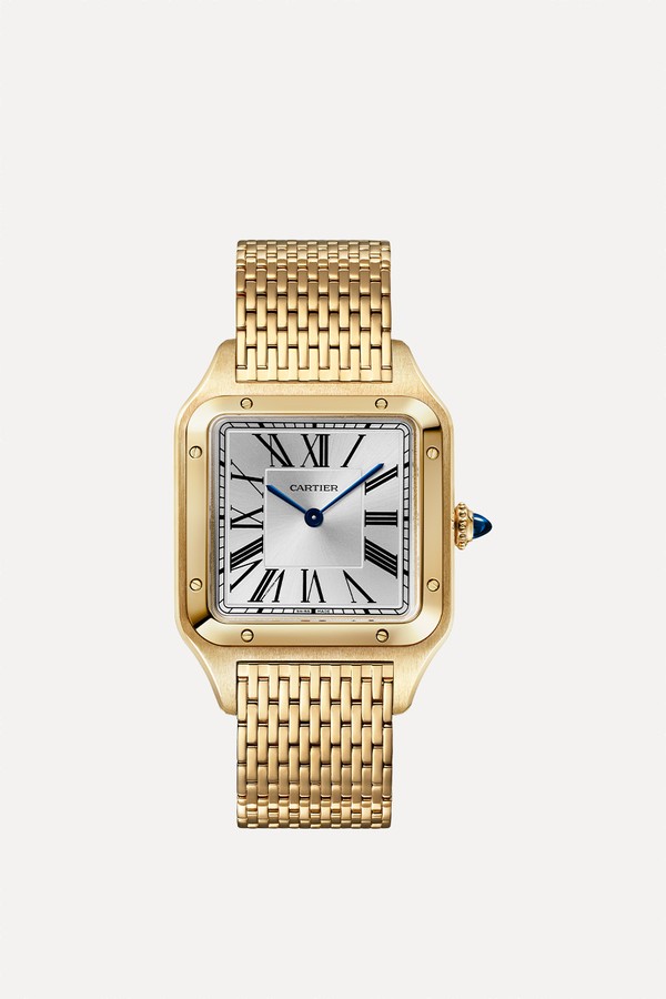 Large 18K Yellow Gold Santos-Dumont Watch 43.5 mm