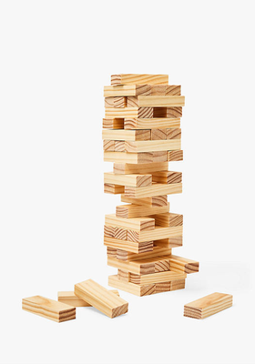 Wooden Topple Blocks Game from John Lewis & Partners
