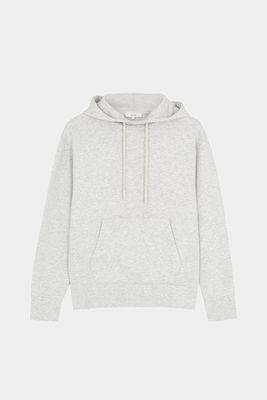Mélange Hooded Stretch-Cotton Sweatshirt from Vince