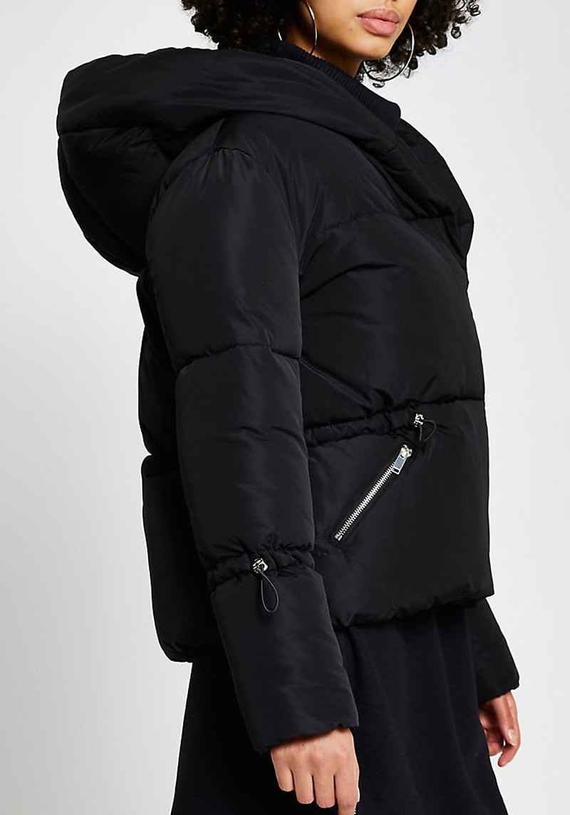 Drawcord Shawl Puffer Coat, £70